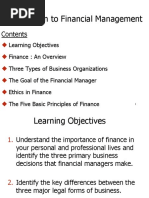 Introduction To Financial Management. 2018