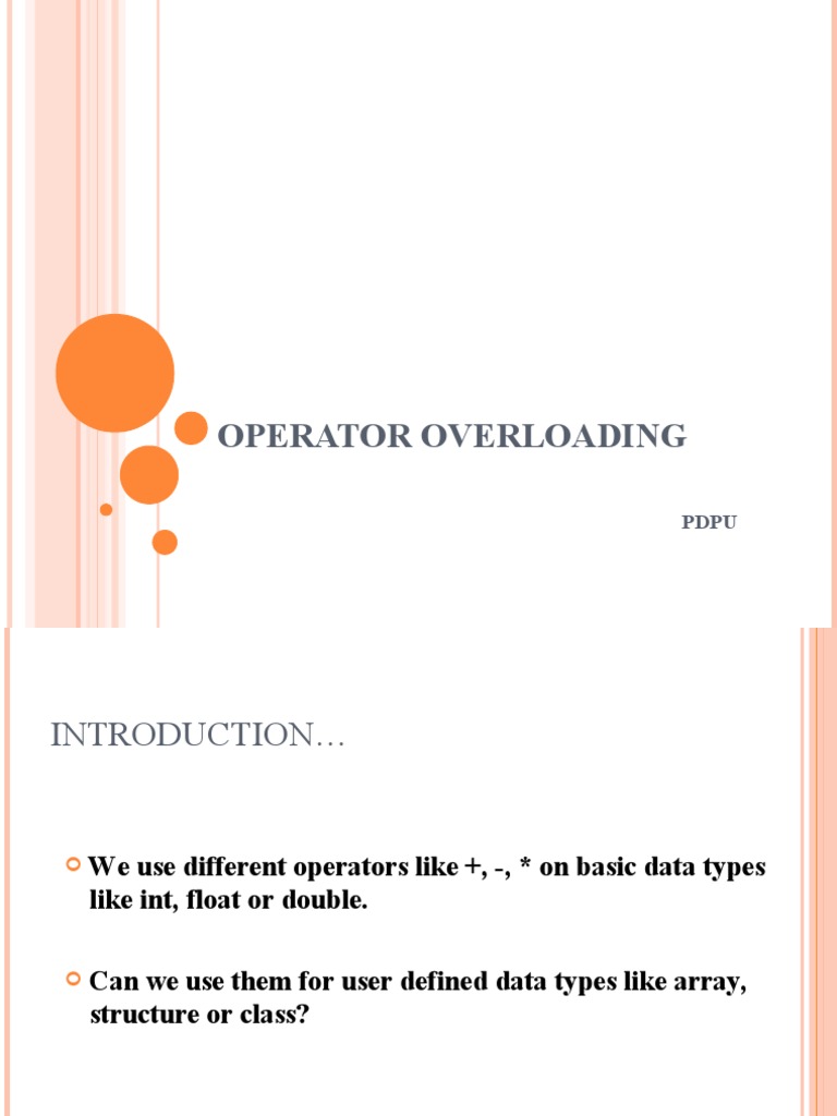 Understanding Operator Overloading in C++ | PDF | Subroutine | C++