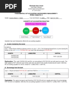 Accounting Equation Worksheet