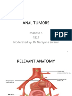 Anal Tumors: Manasa S 4817 Moderated By-Dr Narayana Swamy
