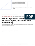 Redmi 9 Price in India Starts at Rs 8,999 - Specs, Features, and Availability - Technology News, The Indian Express