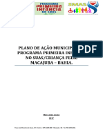 Plano de ação do Programa Primeira Infância em Macajuba