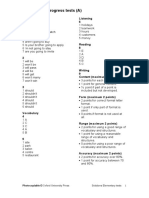 Answer Key: Progress Tests (A) : Unit 10