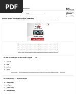 Grammar - English Aptitude MCQ Questions and Answers