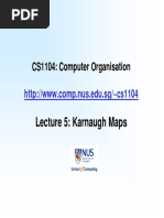 Lecture 5: Karnaugh Maps: CS1104: Computer Organisation