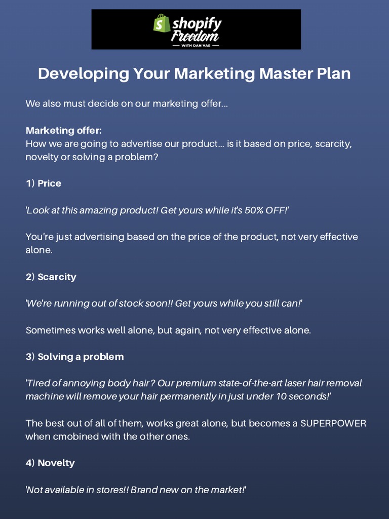 6.1 Developing Your Marketing Master Plan 2 | PDF | Self-Improvement