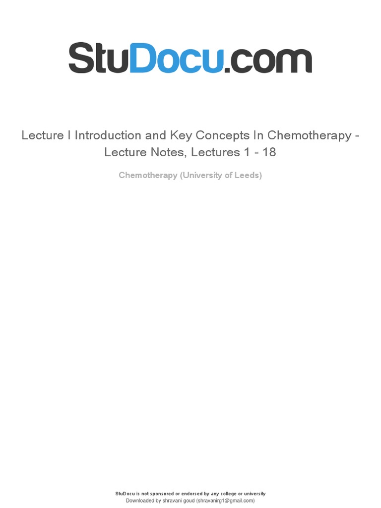 Key Concepts in Chemotherapy Overview | PDF | Chemotherapy ...