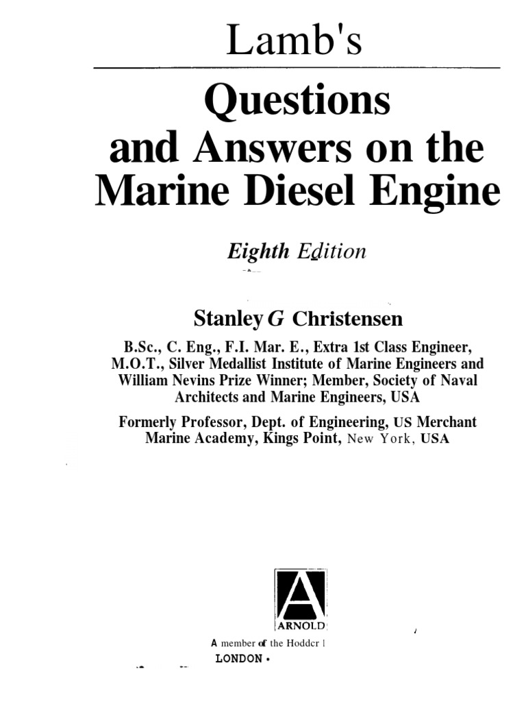 Lamb's Questions and Answers on Marine Diesel Engines