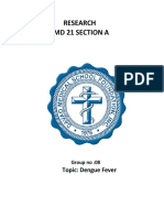 Research Imd 21 Section A: Topic: Dengue Fever