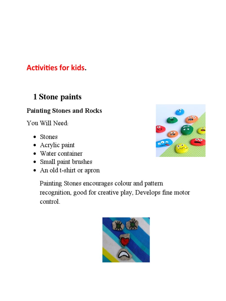 Fun Creative Activities for Kids | PDF