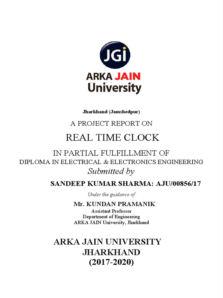 Real Time Clock: Submitted by | PDF | Technology & Engineering