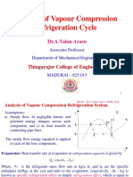 Analysis of Vapour Compression Refrigeration Cycle