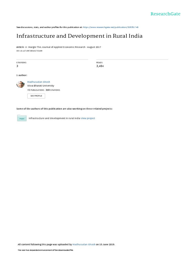 Margin JAER1132017 Infra DevtIndia | PDF | Infrastructure | Economic Growth