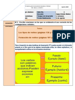 Guia # 2 Tipos de Verbo 4°