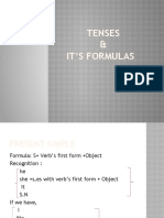 Tenses Formulas Guide