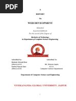 Web Deveopment: Vivekananda Global University, Jaipur