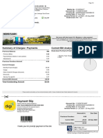 Payment Slip: Summary of Charges / Payments Current Bill Analysis