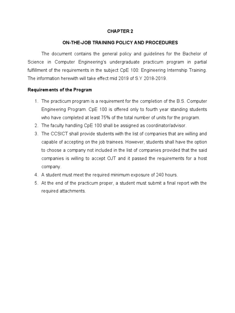 on-the-job-training-policy-and-procedures-pdf-behavior-modification