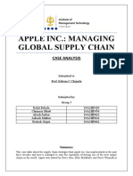 Apple Inc.: Managing Global Supply Chain: Case Analysis