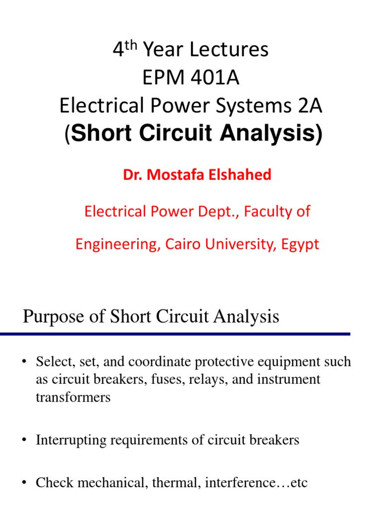 3Short Circuit Analysis PDF PDF Transformer Power (Physics)