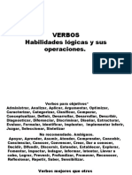 Verbos para El Diseño de Competencia e Indicadores Del Dominio Cognoscitivo