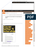 Sample Contracts: Example of Cover Letter For Internship Doc Word