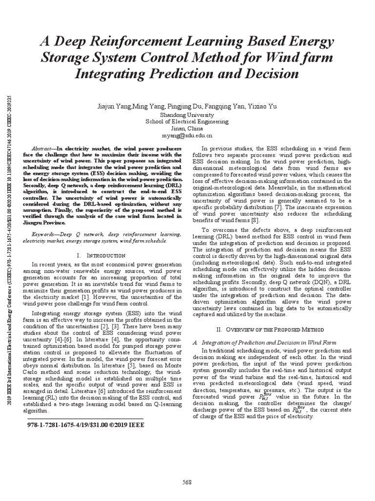A Deep Reinforcement Learning Based Energy Storage System Control ...