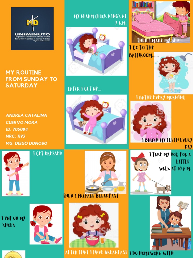 Rutines Activity English I | PDF