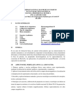 Sílabo Electromagnetismo II 2020-1 (16 Semanas) PDF