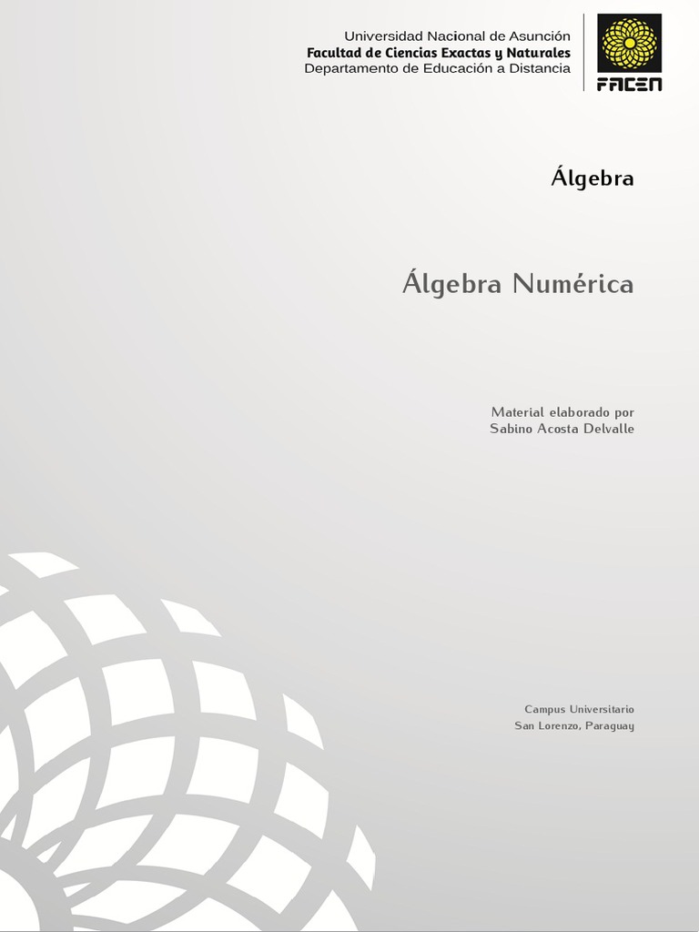 Álgebra Numérica | PDF | Número natural | Fracción (Matemáticas)