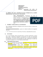 Al Señor Juez Del Juzgado de Paz Letrado de La Corte Superior de Justicia de Lima Norte