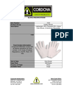 Glove Specifications: Item Number Product Group Description