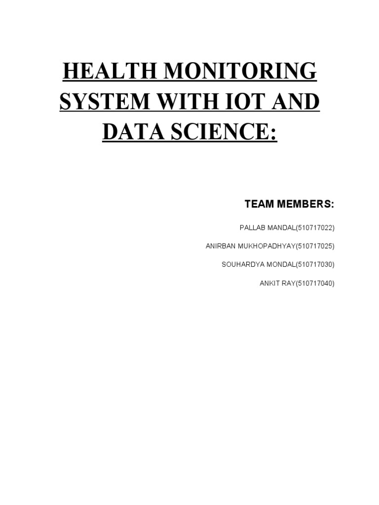 Health Monitoring System With Iot and Data Science PDF Amplifier Operational Amplifier