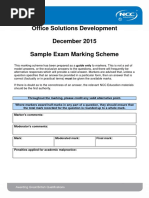 Office Solutions Development December 2015 Sample Exam Marking Scheme