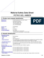 Material Safety Data Sheet: Petro Gel Amber