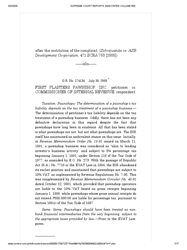 First Planters Inc. v. CIR PDF Value Added Tax Banks