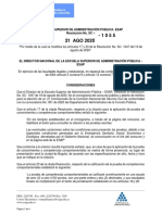 Resol 1055 de 2020 Modifica Resol 1047 de 2020 Concurso Comisionado CNSC PDF