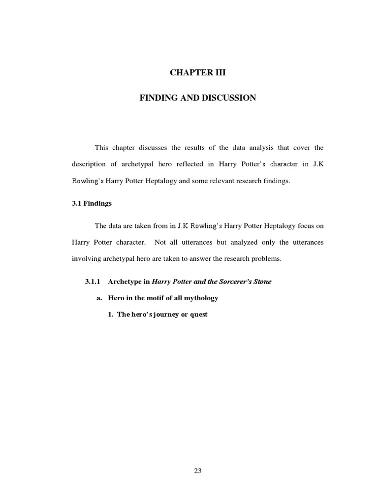 Archetypal Hero As Reflected in Harry Po PDF PDF Harry Potter