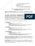 Modelo de Escrito Segun Resolucion Adm. 123-2020-Ce-Jp y 173-2020-Ce-Jp