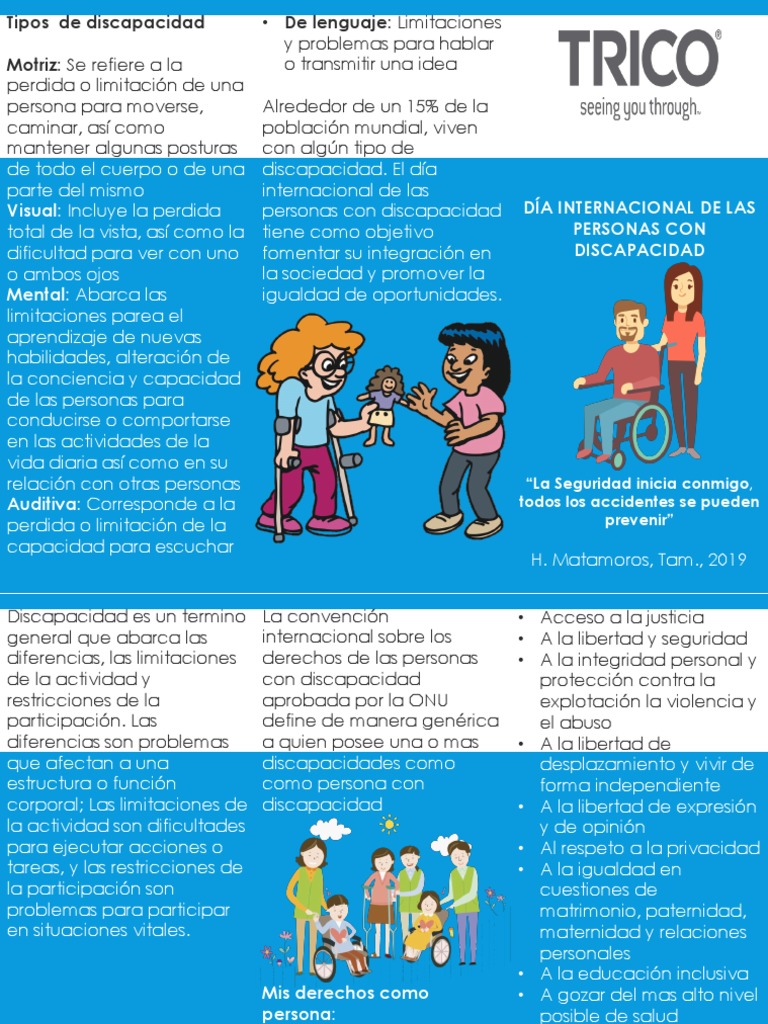 Tipos de discapacidad y derechos humanos | PDF | Igualdad social ...