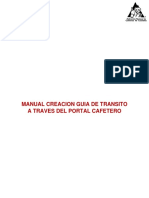 Manual Creacion Guia de Transito Código QR A Traves Del Portal Cafetero