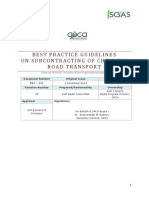 Best Practice Gui Del Ines On Subcontracti NG of Chemical Road Transport