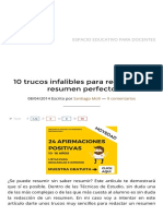 10 Trucos Infalibles para Redactar Un Resumen Perfecto