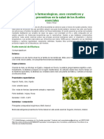 Propiedades Farmacologicas, Usos Cosmeticos y Aplicaciones Preventivas en La Salud de Los Aceites Esenciales