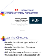 Independent Demand Inventory Management: by 3 Edition © Wiley 2007 Powerpoint Presentation by R.B. Clough - Unh