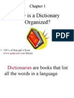 How Is A Dictionary Organized?: - 100's of Free Ppt's From Library