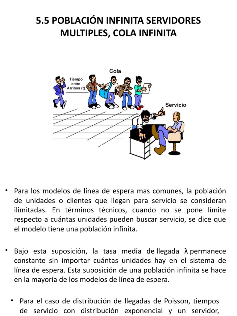 5.5 Población Infinita Servidores Multiples, Cola Infinita | PDF ...