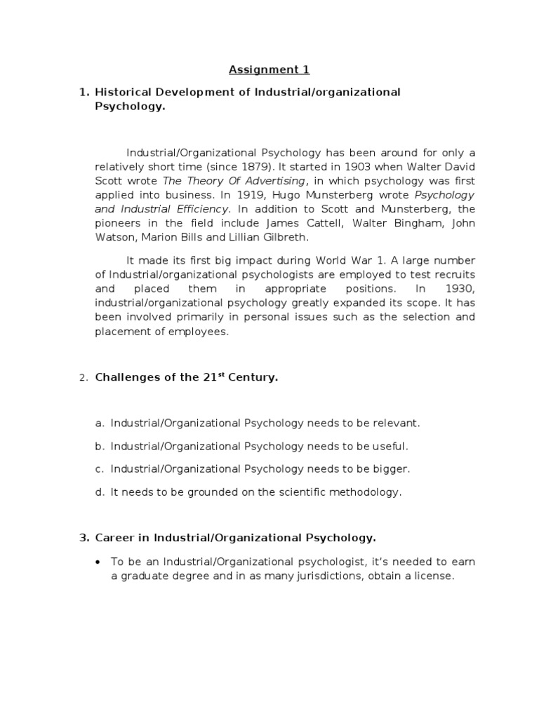 IO Psychology PDF Industrial And Organizational Psychology Psychology