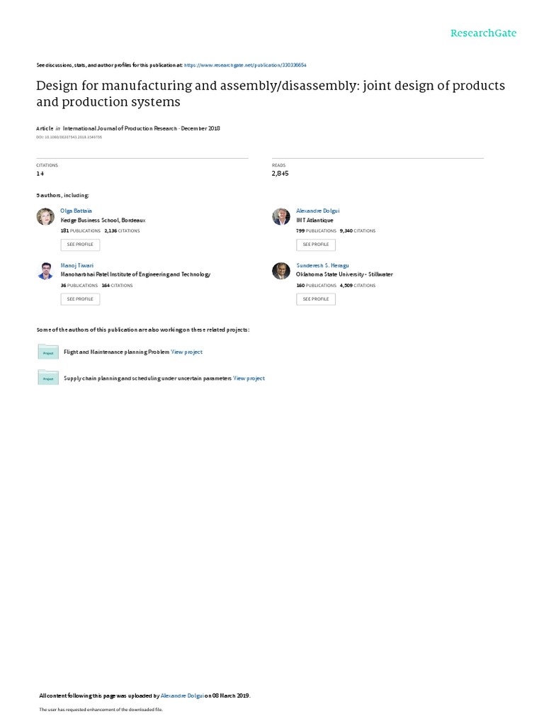 Design for Manufacturing and Assembly Insights | PDF | 3 D Printing ...