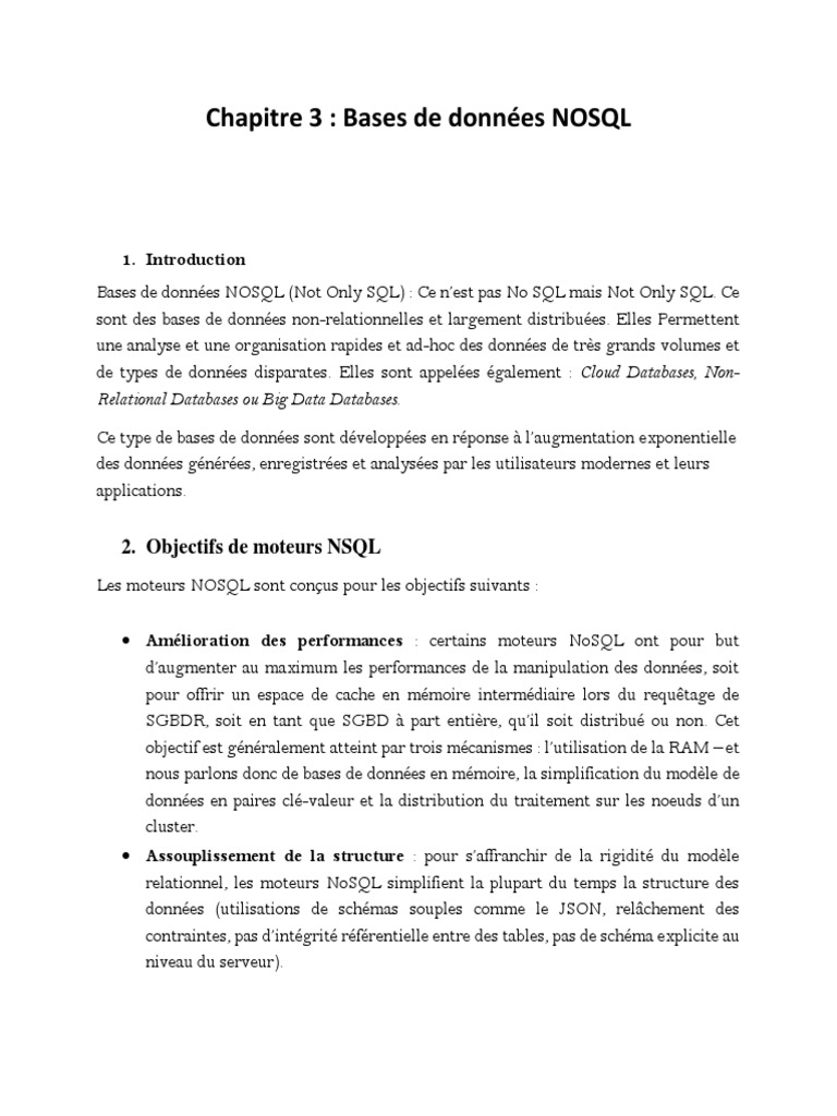 Introduction aux bases de données NoSQL | PDF | NoSQL | Bases de données